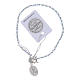 Bracelet argent et strass bleu 100ème anniversaire Fatima 3 mm  s1