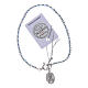 Bracelet argent et strass bleu 100ème anniversaire Fatima 3 mm  s3