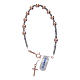Bracciale rosario argento 925 cavetto palline lisce ematite rosé s2