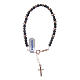 Rosary bracelet in 925 sterling silver with pearl beads and small rosè hematite washers s1