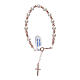 Bracciale rosario in cavetto argento 925 palline perla e rondelle ematite rosé s1