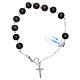 Bracelet in ebony and 925 sterling silver 8 mm s1