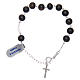 Bracelet in ebony and 925 sterling silver 8 mm s2