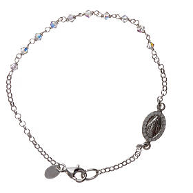 Silber Armband mit transparenten strass Perlen