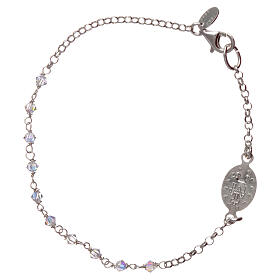Silber Armband mit transparenten strass Perlen