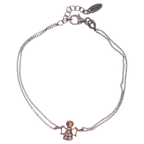 AMEN bracelet in silver with angel white zirconia 1
