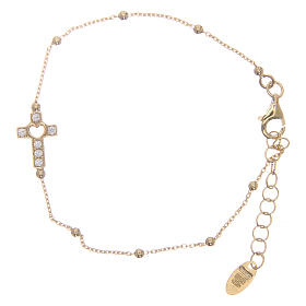 Bracciali AMEN: Bracciale AMEN argento 925 oro zirconi bianchi