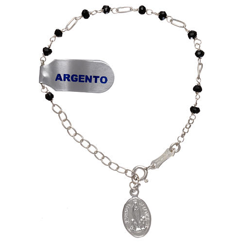 Bracciale argento 925 e zirconi neri 1