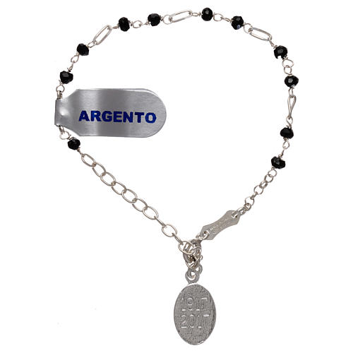 Bracciale argento 925 e zirconi neri 2