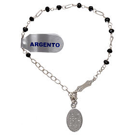 925 silver bracelet with black zirconia