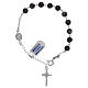 Rosary bracelet with St. Benedict in 925 silver and agate s2