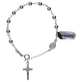 Bracelet chapelet pater St Benoît argent 925