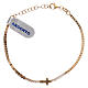 Bracelet with cross in golden 925 silver with white rhinestones s1