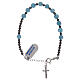 Bracelet with cross of 925 silver and single decade rosary of angelite s1