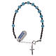 Rosary bracelet with cross, 925 silver angelite beads s1