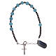 Rosary bracelet with cross, 925 silver angelite beads s2