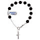 Rosary bracelet in 925 silver and ebony s1