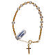 Single decade rosary bracelet of gold plated 925 silver and mother-of-pearl s2