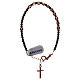 Bracciale decina croce rosé ematite marrone s1