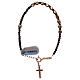 Bracciale decina croce rosé ematite marrone s2