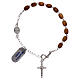 Rosary bracelet pater St Benedict, wooden beads s1
