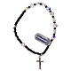 Bracelet with 925 silver cross and white crystal beads s1
