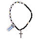 Bracelet with 925 silver cross and white crystal beads s2
