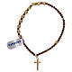 Rosary bracelet of gold plated 925 silver and brown hematite s1