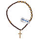 Rosary bracelet of gold plated 925 silver and brown hematite s2