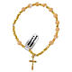 Rosary bracelet, elasticized golden 925 silver cross and Tiger eye s3