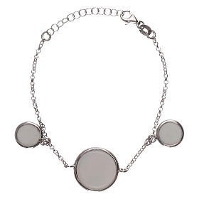 925 silver bracelet with 3 medals