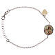 Bracelet of 925 silver with medal and heart-shaped charm s1