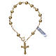 Single decade rosary bracelet of gold plated 800 silver s1