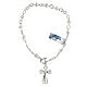 Single decade rosary bracelet filigree in silver s1
