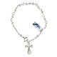 Single decade rosary bracelet filigree in silver s2