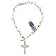 Catholic rosary bracelet in silver and mother of pearl s2
