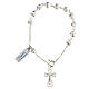 Single decade rosary bracelet of 800 silver filigree s1