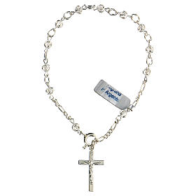 Bracciale rosario decina con filigrana in argento 800