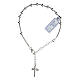 925 silver decade rosary bracelet with crucifix rhodium finish s1
