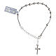 925 silver decade rosary bracelet with crucifix rhodium finish s2