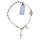 Sterling silver rosary bracelet with Cross and Mary medal, rhodium finish s2