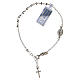 Single decade rosary bracelet, Our Lady medal and cross, rhodium-plated 925 silver s2