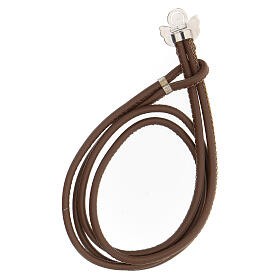 Bracciale marrone Angelo di Dio argento 925