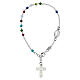 Bracciale rosario E Gioia Sia grani colorati argento 925 s1