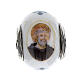 Charm, Heiliger Benedikt, aus Muranoglas und 925er Silber s1