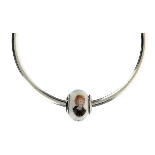Charm/berloque para pulseira vidro de Murano e prata 925 imagem São Bento 4