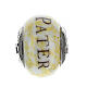 Bead charm for bracelets Pater Noster in Murano glass 925 silver s1