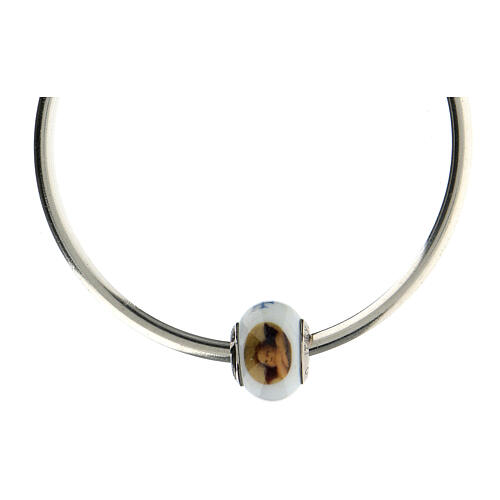 Charm/berloque para pulseira vidro de Murano e prata 925 anjo de Rafael 4