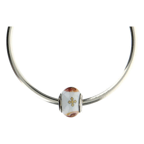Charm/berloque para pulseira vidro de Murano e prata 925 Sagrada Família 5