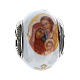 Holy Family bead charm for bracelets Murano glass 925 silver s1